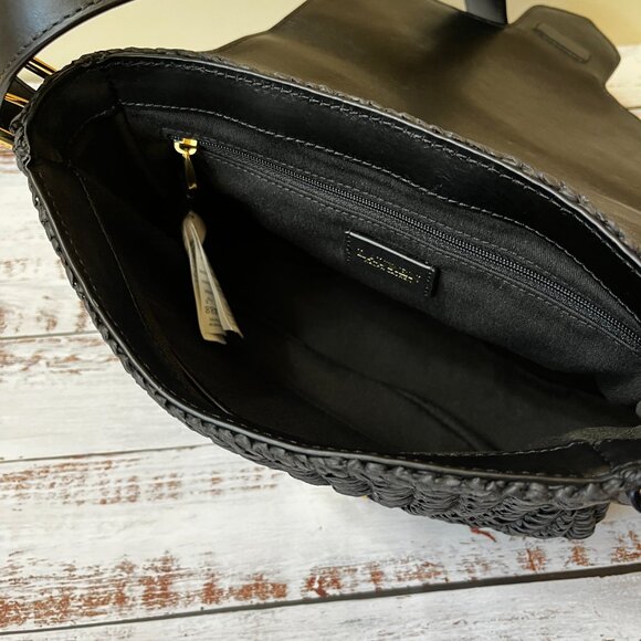 Lauren Ralph Lauren Addie Straw Crossbody Bag NWT - Picture 9 of 11